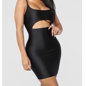 Fashion Nova Cut To The Chase Black Mini Dress